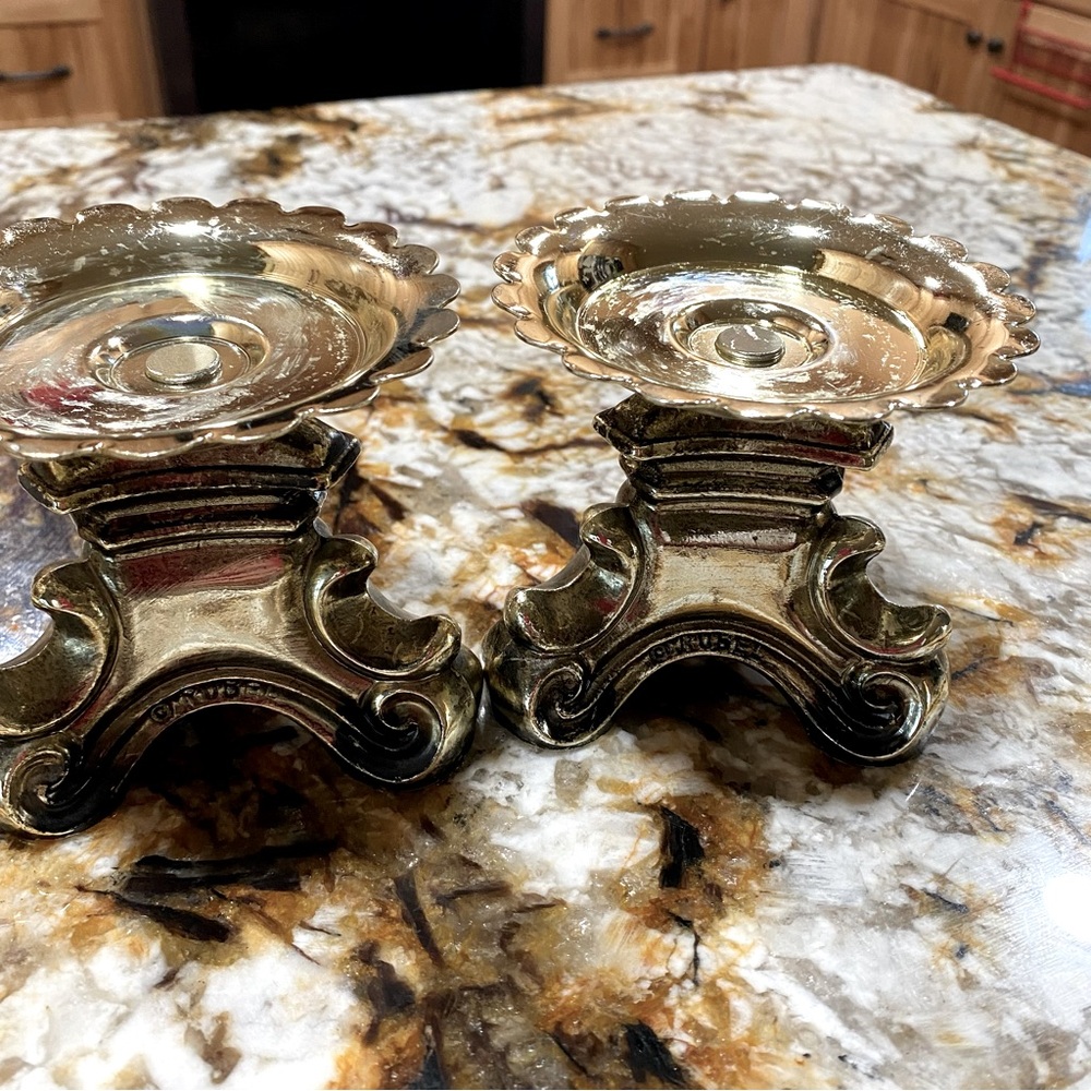Pair of vintage Rubel candle holders
